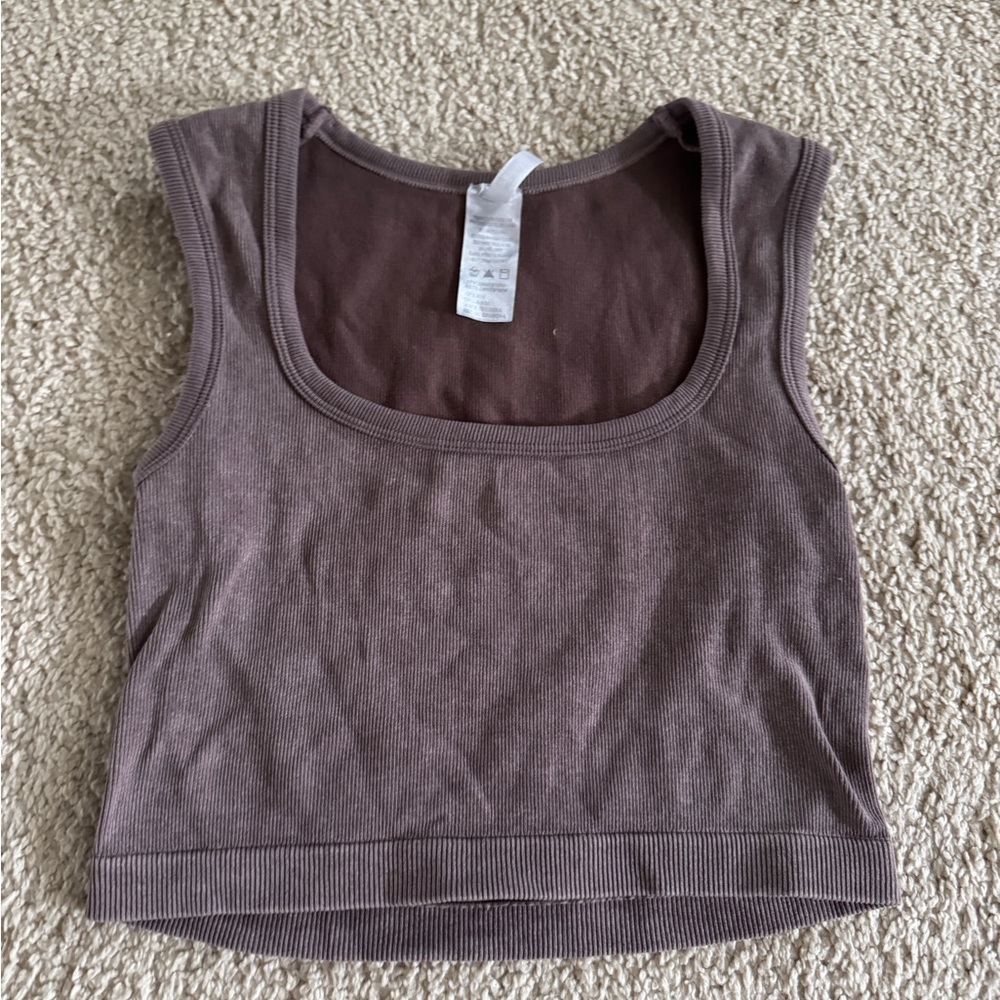 Women's Brown Sleeveless Top